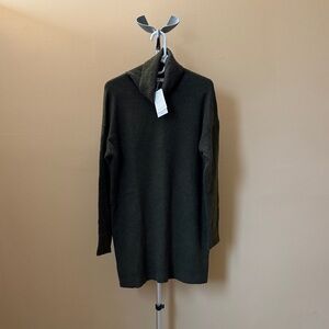 Dark Green Turtleneck Sweater